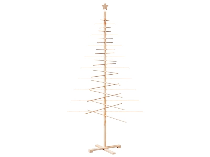  Sapin de noël - arbre de noël en bois pour décoration 210 cm bois massif de pin  - Conforama A