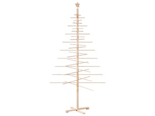 Sapin de noël - arbre de noël en bois pour décoration 210 cm bois massif de pin
