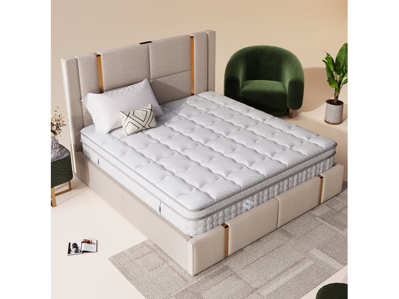 Matelas 140x200 cm à ressorts ensachés et mousse froide, 7 zones, h3 - Conforama B
