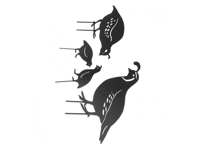  Lot de 4 statues de cailles en métal faites à la main pour décoration de jardin extérieur  - Conforama B