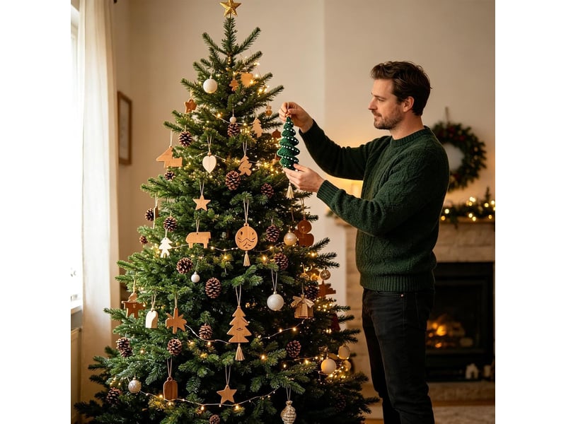  Lot de 2 kits diy crochet bonhomme de neige en spirale – pour débutants, ornements de noël à réaliser soi-même-style 6  - Conforama E