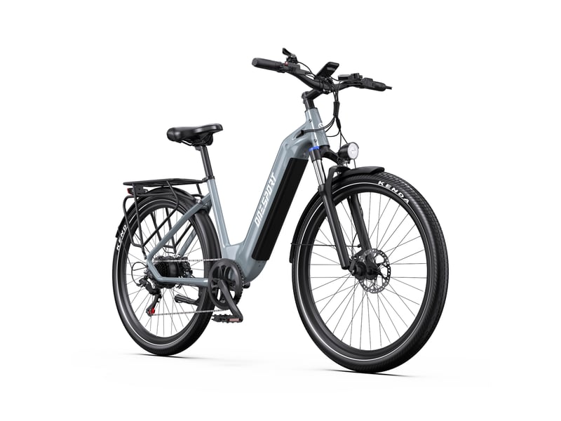  Vélo électrique urbain onesport wt05, 36 v 18,2 ah, capteur de couple, 27,5 pouces, gris  - Conforama B