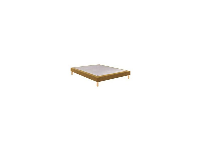  Sommier tapissier capitonne noyer ocre 90x190 cm confort ferme 7774184 - Conforama A