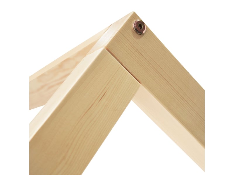  Lit superposé enfant 90x200, garde-corps sécurité lit cabane enfant, structure pin massif, grands tiroirs rangement  - Conforama D
