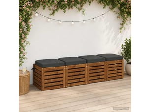 Lot de 4 coussins de siège, coussins d'assise soest 100 % polyester cf60763