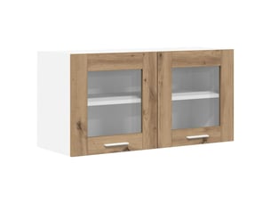 Armoire suspendue moderne pour cuisine 80 x 31 x 40 cm grand espace de rangement en bois d'ingénierie blanc 02_0053280