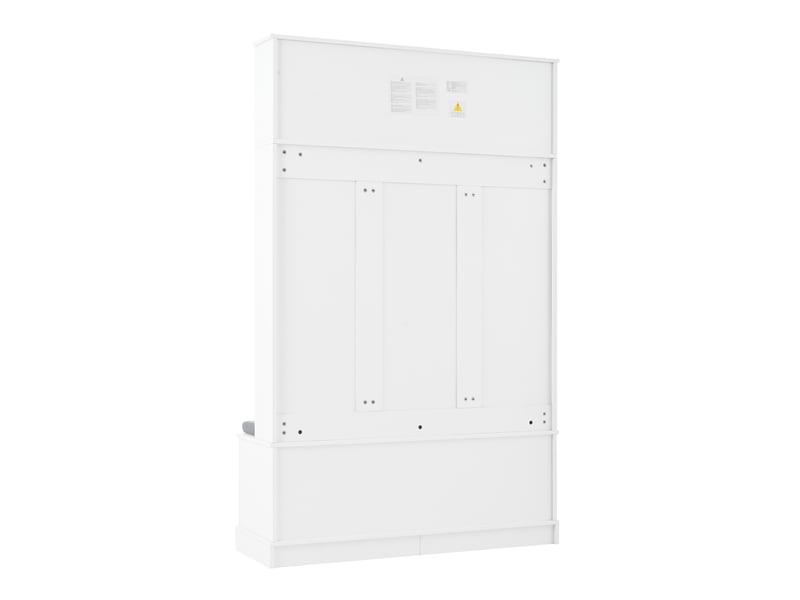  Meuble d'entrée avec 6 crochets, banc et rangement à chaussures, étagère, pour couloir, blanc, 120 × 40 × 191 cm  - Conforama E