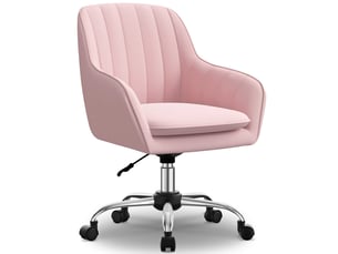 Chaise de bureau ADORMII ergonomique et velours avec assise réglable en hauteur
