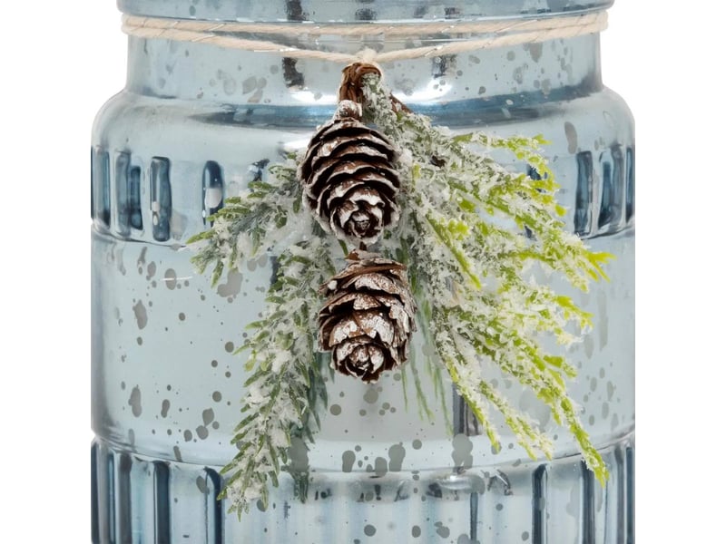  Bougie parfumée en verre branche 460g bleu  - Conforama C