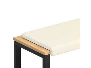 Coussin de banc, coussin d'assise, coussin de canapé velours côtelé crème profondeur 35 cm cf53862