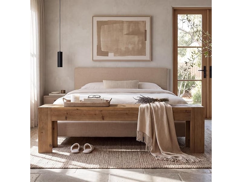  Banc d'entrée en bois massif de 180 cm, banc à chaussures extra long et étroit, banquette de fenêtre en bois pour chambre, couloir, salle à manger, vestibule, montage facile, marron  - Conforama E