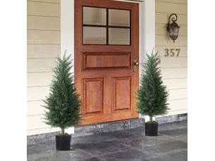 Plante artificielle cyprès uv 90 cm verte cravdom