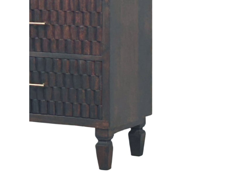  Artisan furniture commode cadiz en bois massif avec tiroirs sculptés  - Conforama E