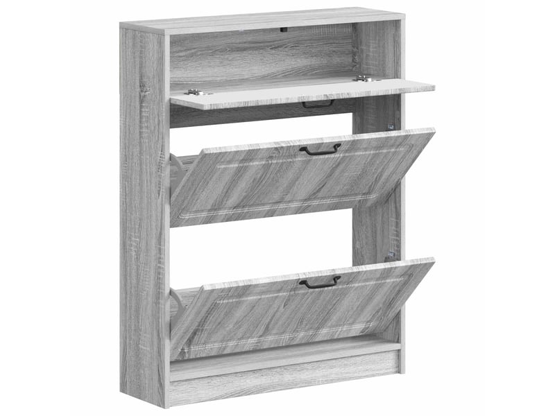  Meuble à chaussures, cabinet à chaussures utrecht 78x24x100 cm bois d'ingénierie shl382  - Conforama C