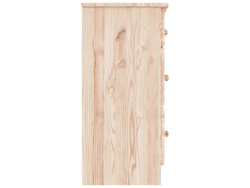  Commode chambre adulte, armoire à tiroirs alta 112x35x73 cm bois massif de pin  - Conforama E