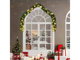 Guirlande de noël 2 pcs 600 led vert 20 m pvc