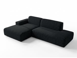 Canapé d'angle gauche fixe <strong>AX LIVING </strong> <strong>Didim Duo</strong> 5 places Tissu gris