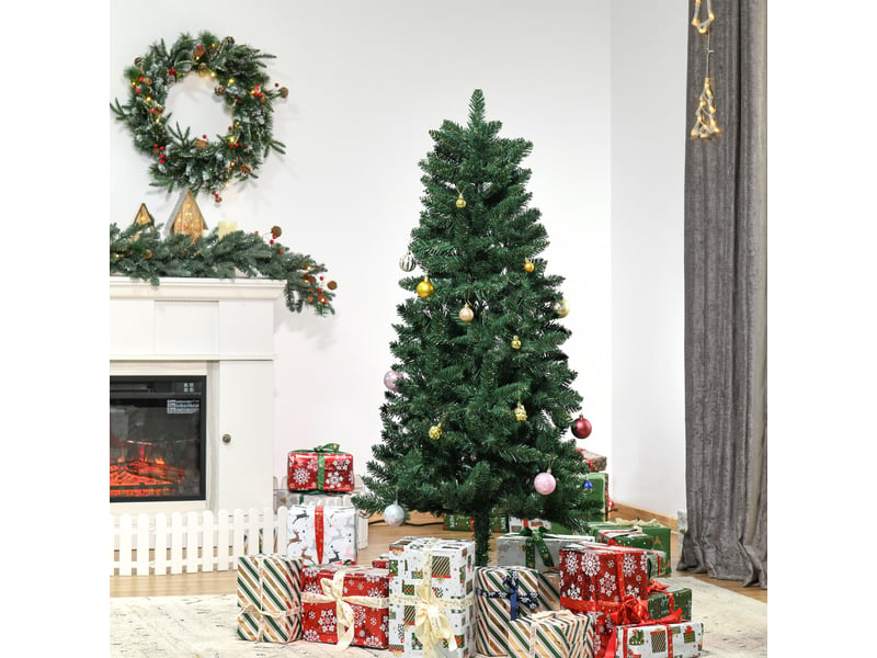  Sapin de noël artificiel 150h cm 454 branches épines imitation nordmann grand réalisme vert  - Conforama B