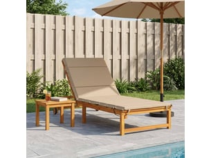 Coussin de transat, coussin pour bain de soleil gemert 100 % polyester sable 200 x 80 x 3 cm cf56203