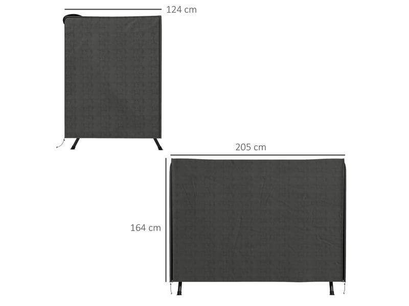  Housse de protection balançoire 3 places 205x124x164 cm – gris foncé – oxford 600d déperlant  - Conforama C