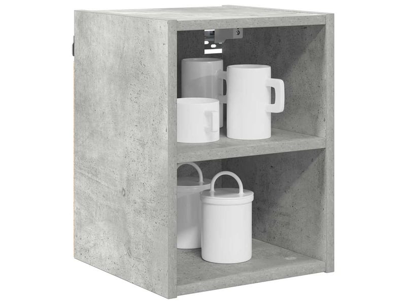 Meuble de rangement cuisine, armoire suspendue gris béton 30x29,5x40cm - Conforama C