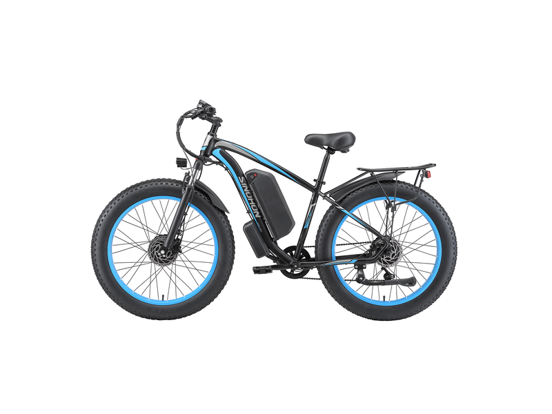  Vélo électrique double moteur sinohon x26, fat bike 26 po tout-terrain, bleu  - Conforama B