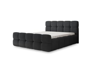 Lit coffre 140x200 cm <strong>MASSENO</strong>  <strong></strong> coloris noir