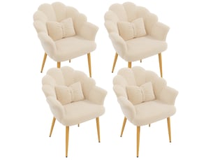 Fauteuil fixe MODFU Polyester beige vendu Par 4