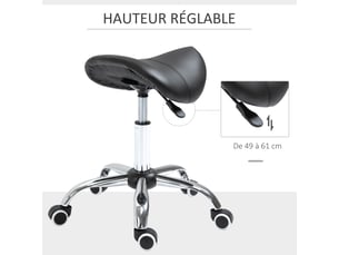 Tabouret de bureau <strong></strong> <strong></strong> avec assise réglable en hauteur