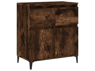 Buffet - bahut - meuble de rangement chêne fumé 60x35x70 cm bois d'ingénierie
