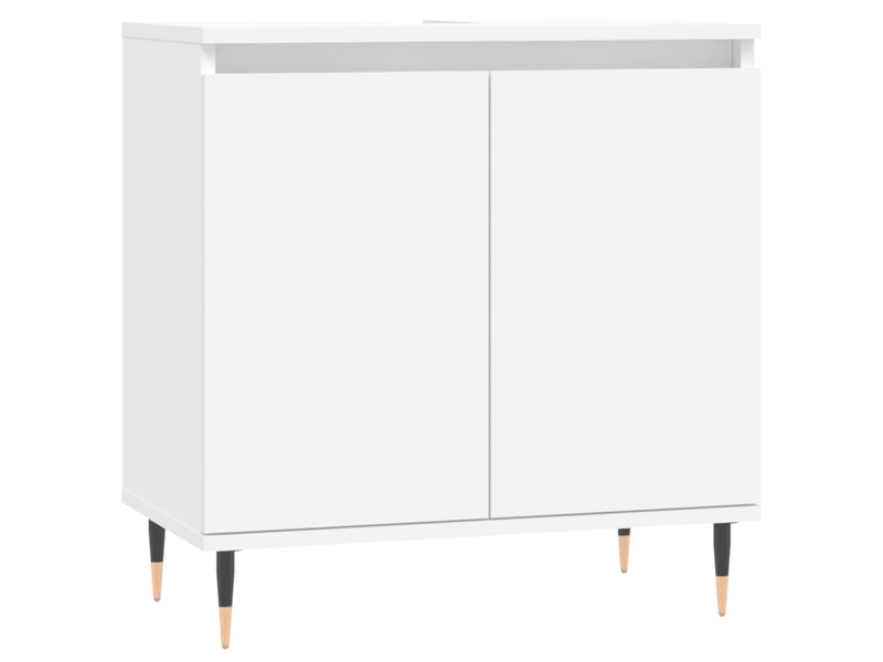 Ensemble d'armoires salle de bain 3 pcs blanc bois d'ingénierie cf63035 - Conforama C