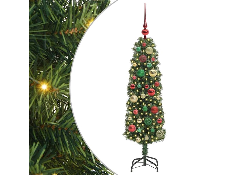 Sapin de noël artificiel, arbre de noël vert 120 cm pvc et acier et plastique shl6779 - Conforama A