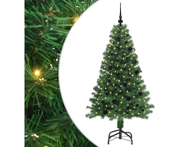 Sapin de noël - arbre de noël artificiel vert 150 cm pvc, acier et plastique - Conforama A