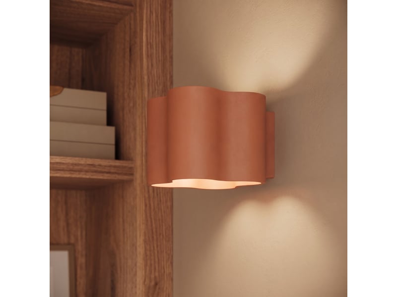  Plafonnier ovio 2 ocre rouge gu10 aluminium moderne 12x24.5x12cm SL.3352 - Conforama D