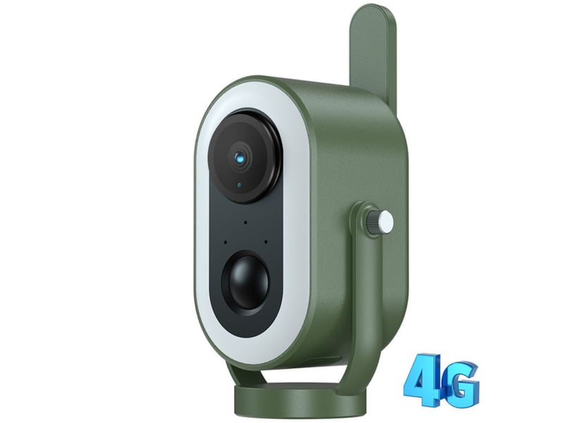  Camera surveillance portable 4g lte 2k 6000mah ip65 vision couleur nuit verte  - Conforama A
