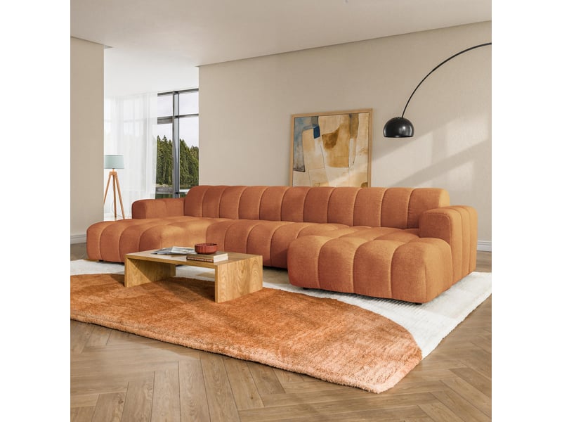Canapé d'angle aenis, tkanina strukturalna cuivré - Conforama B