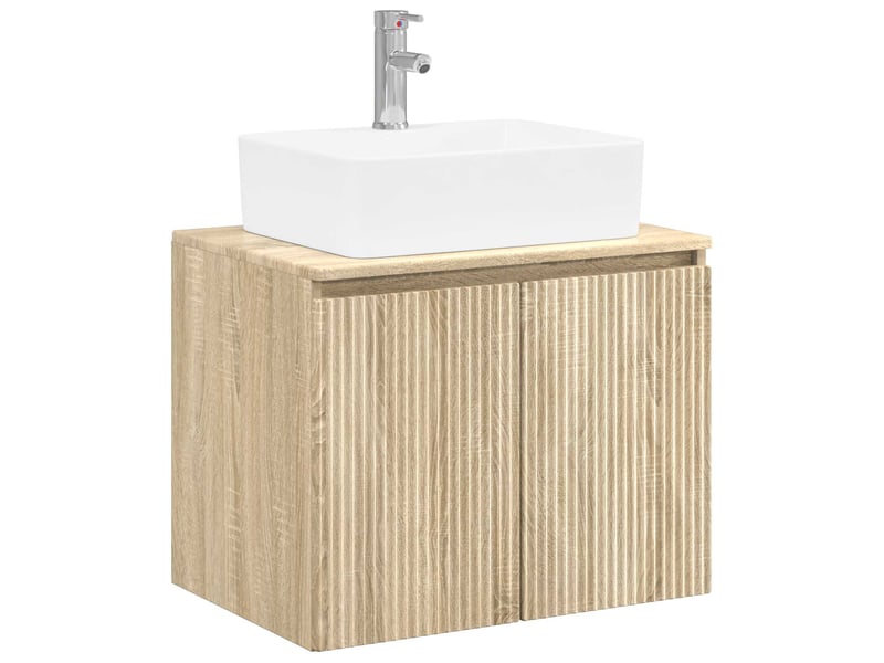 Ensemble de mobilier de salle de bain chêne sonoma cf64662 - Conforama A