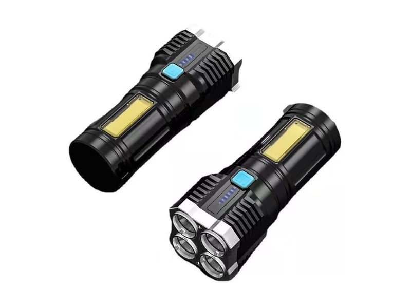  La torche lumineuse be de 10000000lm a mené l'éclatement de noyau quadruple de lumière tactique rechargeable d'usb  - Conforama E
