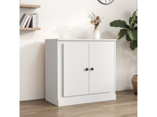 Buffet - bahut - meuble de rangement blanc 70x35,5x67,5 cm bois d'ingénierie