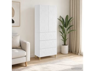 Armoire     <strong></strong> <strong></strong> coloris blanc largeur 66 cm