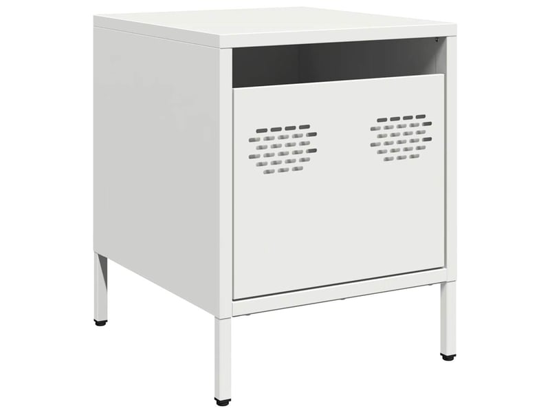  Lot de 2 tables de chevet - cabinet de chevet - table de nuit blanc 35x39x43,5 cm acier  - Conforama E