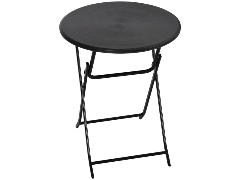  Table basse de jardin ronde acier gris foncé 60x60x73cm  - Conforama B