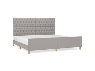 Lit 2 places 200x200 cm    coloris gris