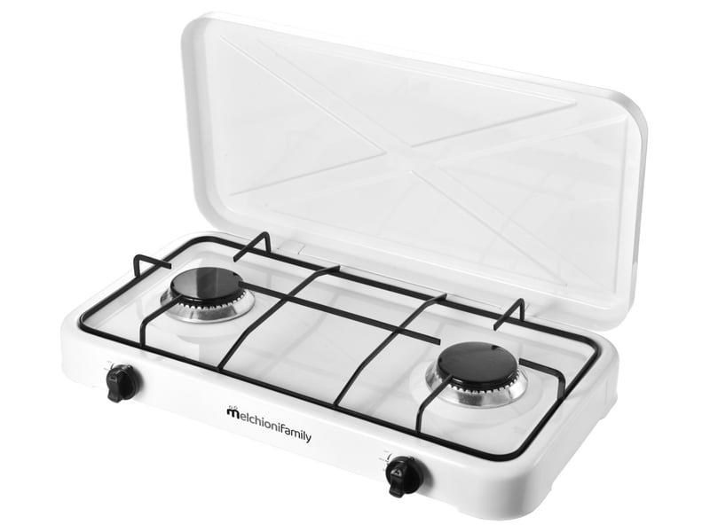  Melchioni family réchaud à gaz minerva 2 new 2 feux blanc  - Conforama A