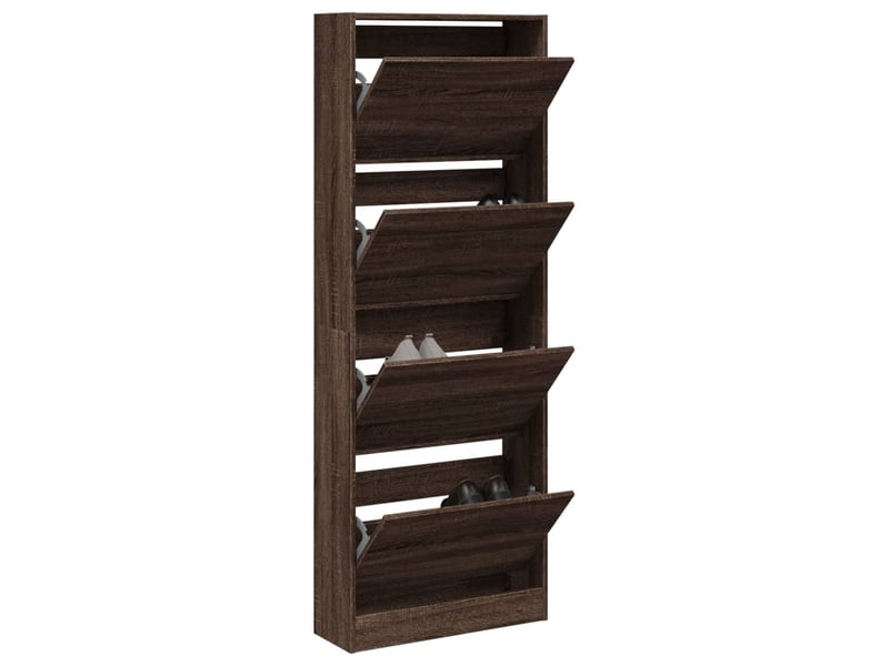  Meuble à chaussure | armoire à chaussures chêne marron 60x21x163,5cm bois ingénierie  - Conforama B