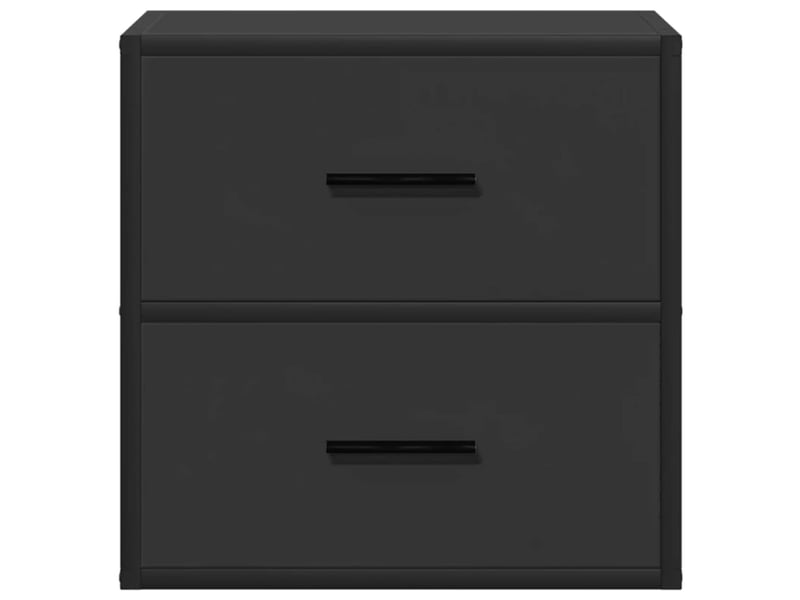  Vidaxl table chevet murale noire 2 tiroirs métal meuble rangement étagère 40x31x39.5cm chambre  - Conforama D