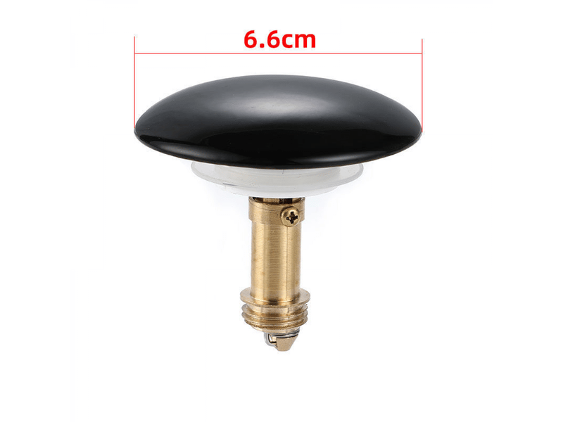  Lemroe 1 pc bouchon de vidange en cuivre,anti-fuite,filtre de vidange d'évier avec couvercle en céramique (noir + or,taille : 6,6 cm)  - Conforama E