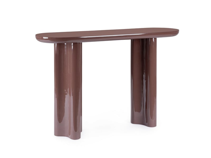  Console design laquée marron brique 120cm emeralda  - Conforama A