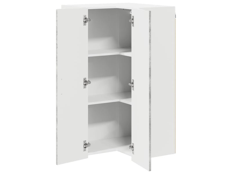 Meuble mural de cuisine, armoire d'angle cuisine lucca gris béton 57x57x100cm - Conforama E
