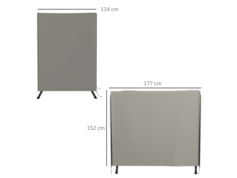 Housse de protection pour balançoire de jardin 177x114x152 cm – gris – imperméable et anti-uv avec fermeture zippée  - Conforama C